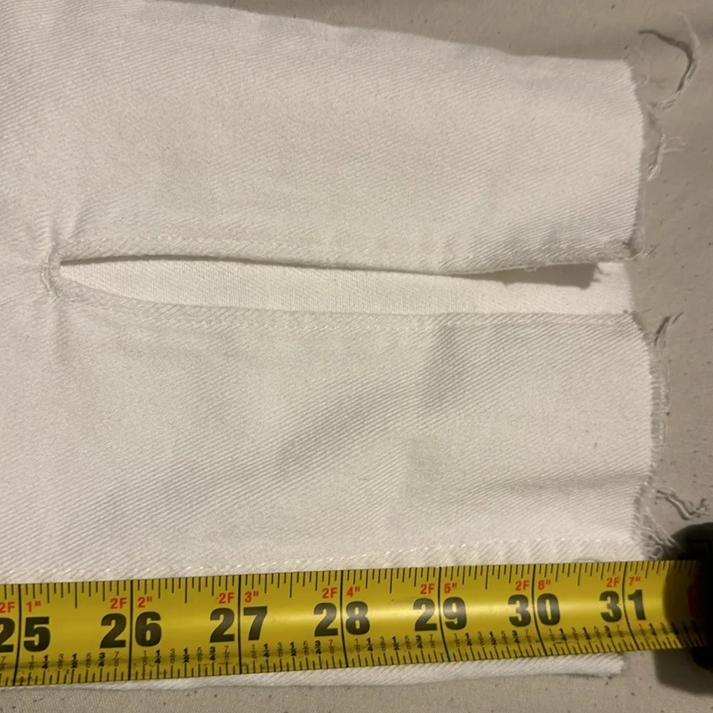 NWT GB High Rise Split Front Distressed Straight Leg Jeans - Picture 10 of 11